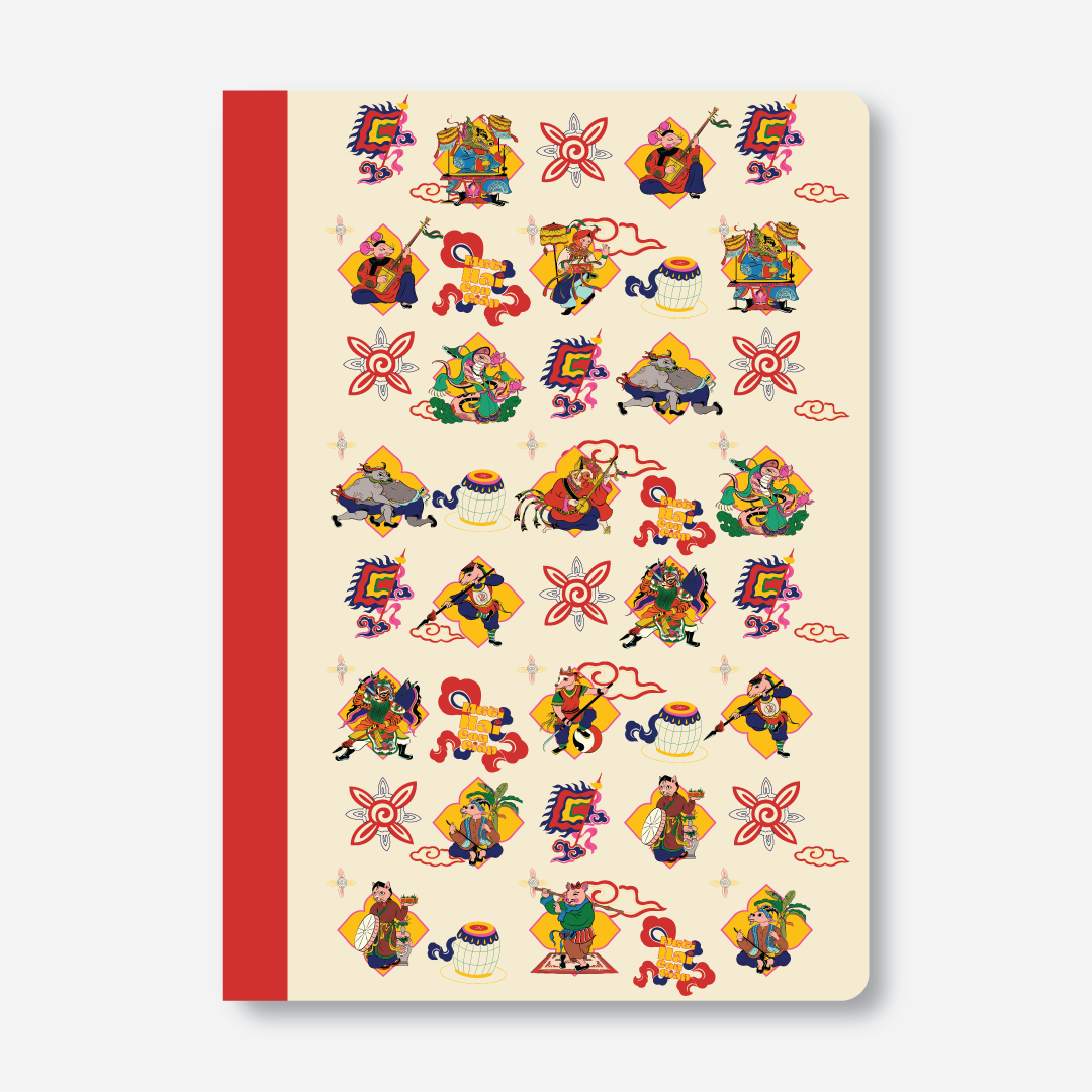 Thread Bound Notebook - Ky Hoi Village Vietnamese Zodiac 01