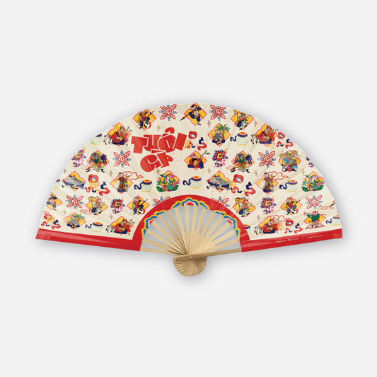Fabric Folding Fan - Ky Hoi Village 01