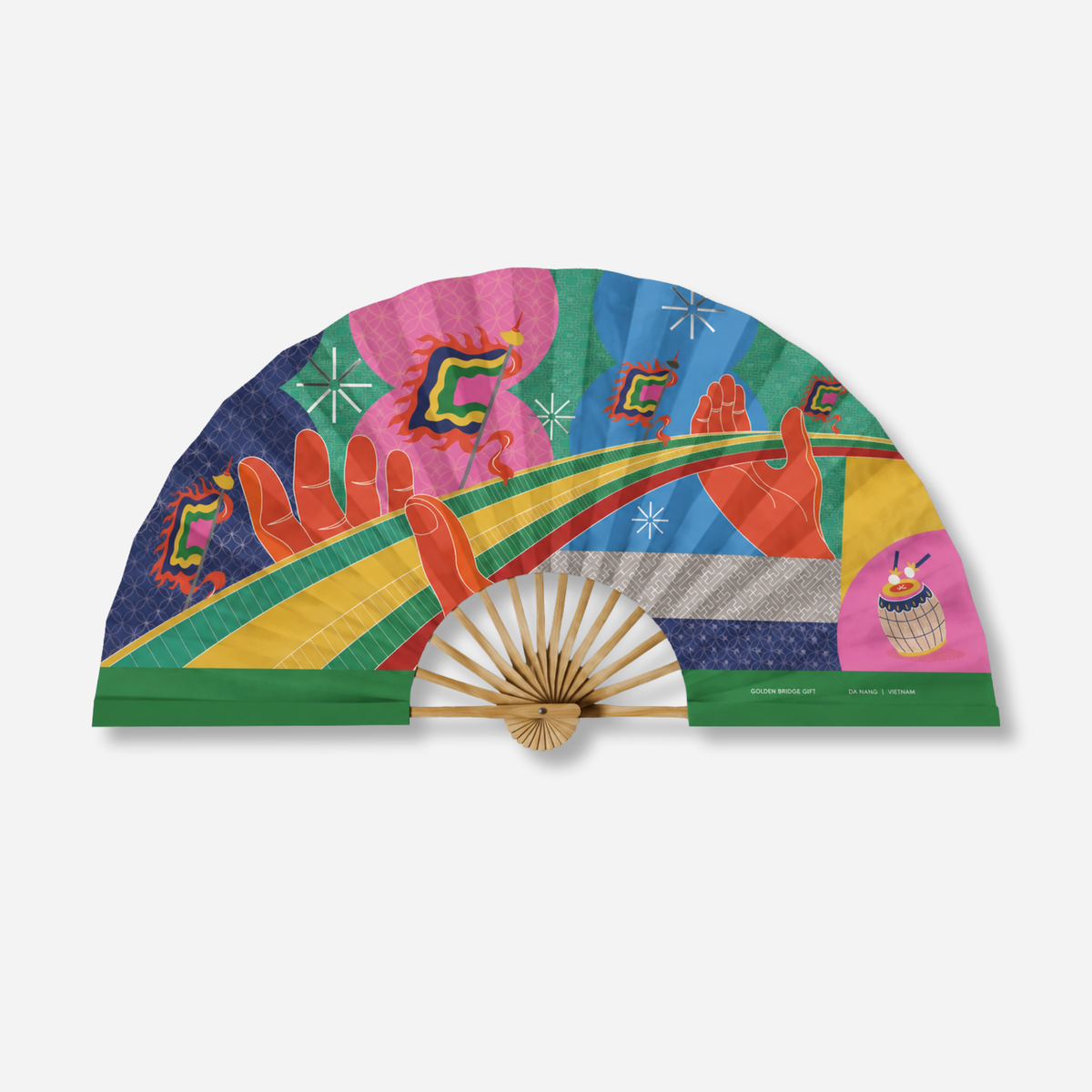 Fabric Folding Fan - Vietnamese Zodiac Horse