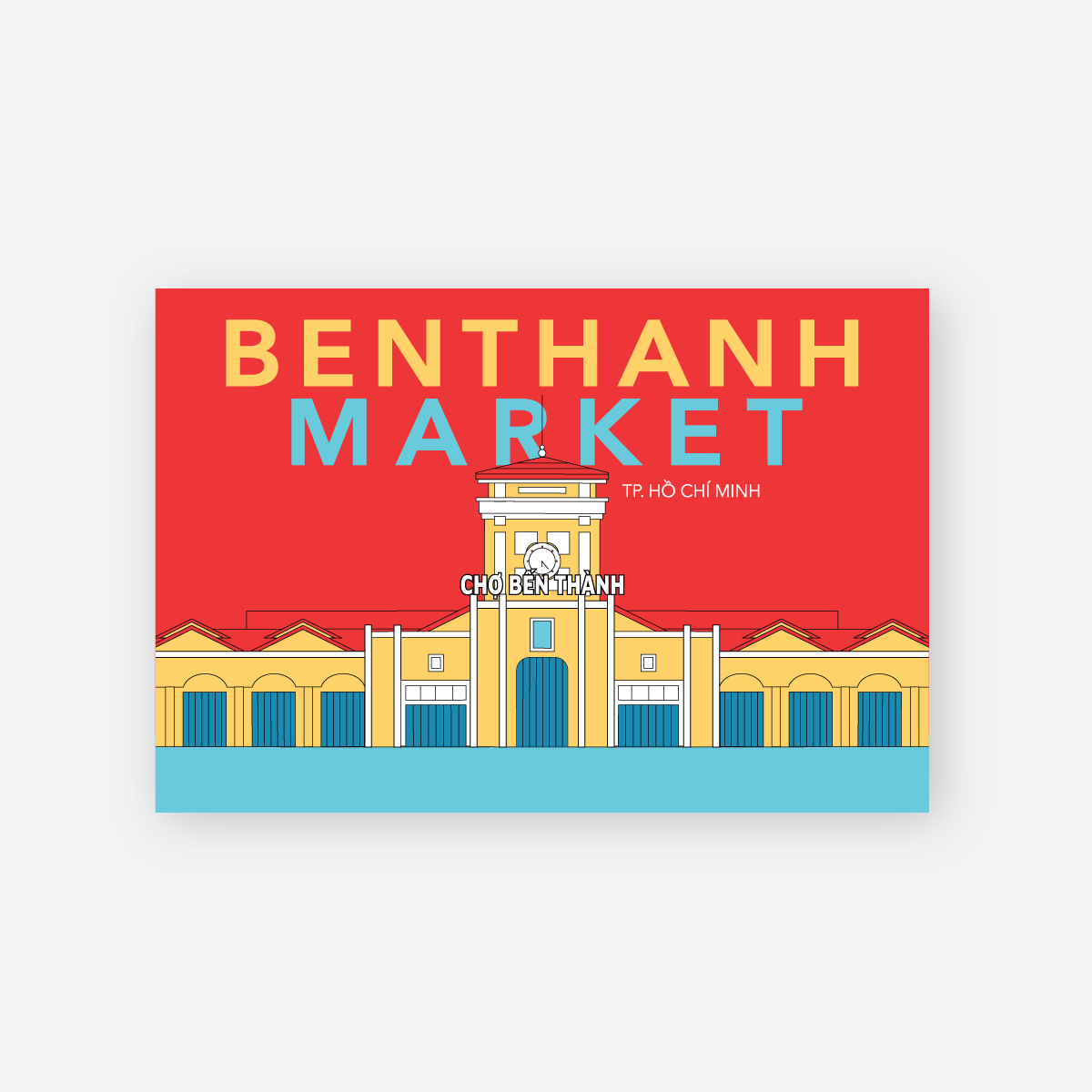 Postcard Ben Thanh Market
