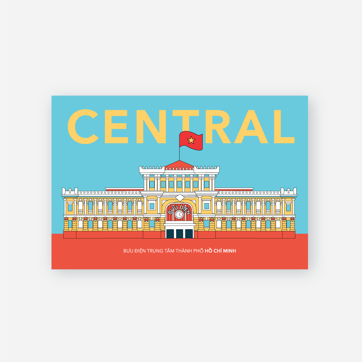 Postcard Saigon Central Post Office