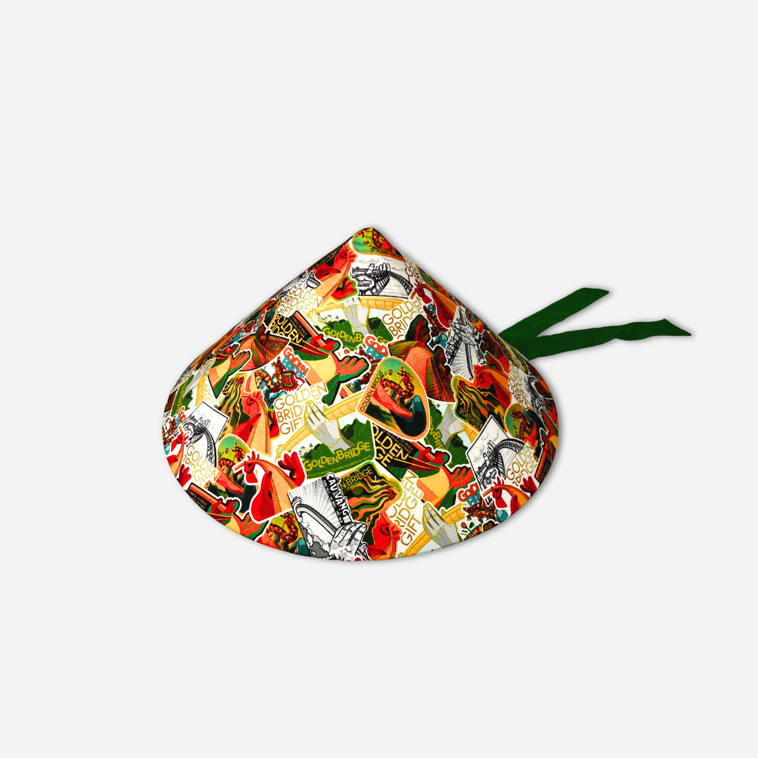 Conical Hat - Golden Bridge Stickers