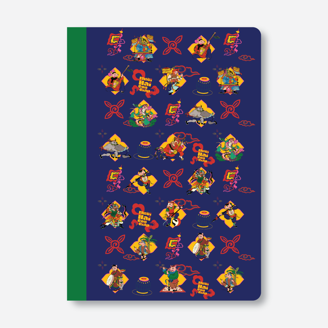 Thread Bound Notebook - Ky Hoi Village Vietnamese Zodiac 02