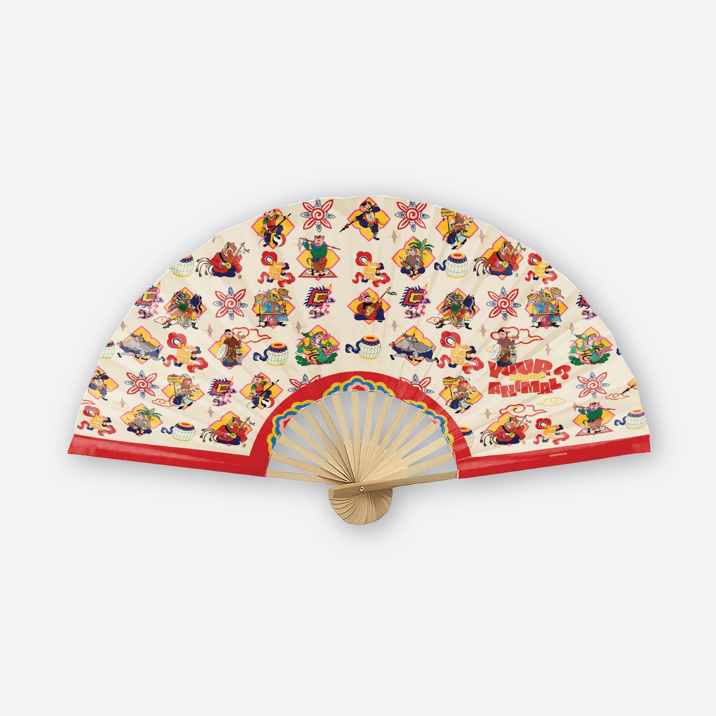 Fabric Folding Fan - Ky Hoi Village 01